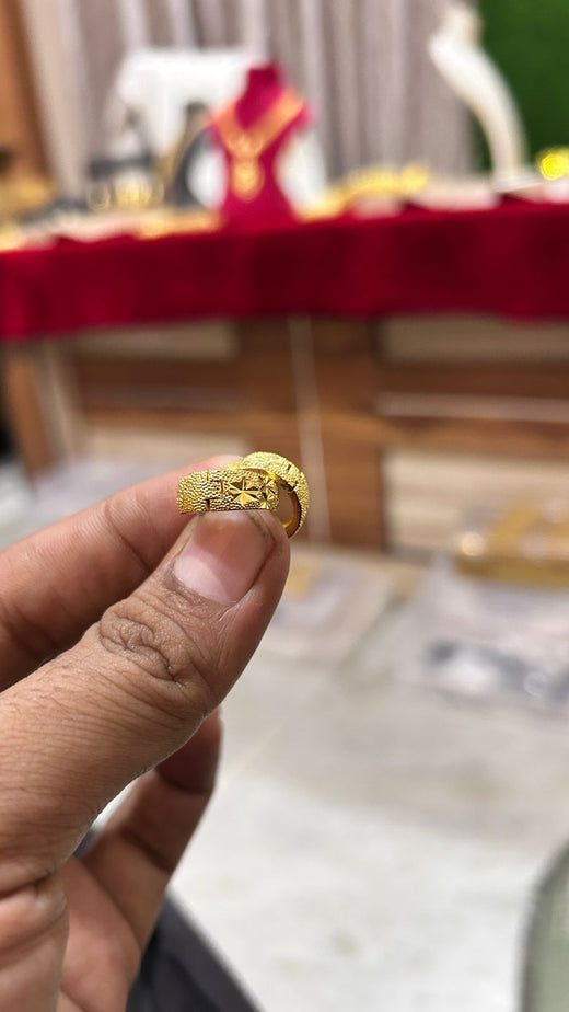 Gold Plated Men's Ear Ring Locking Style