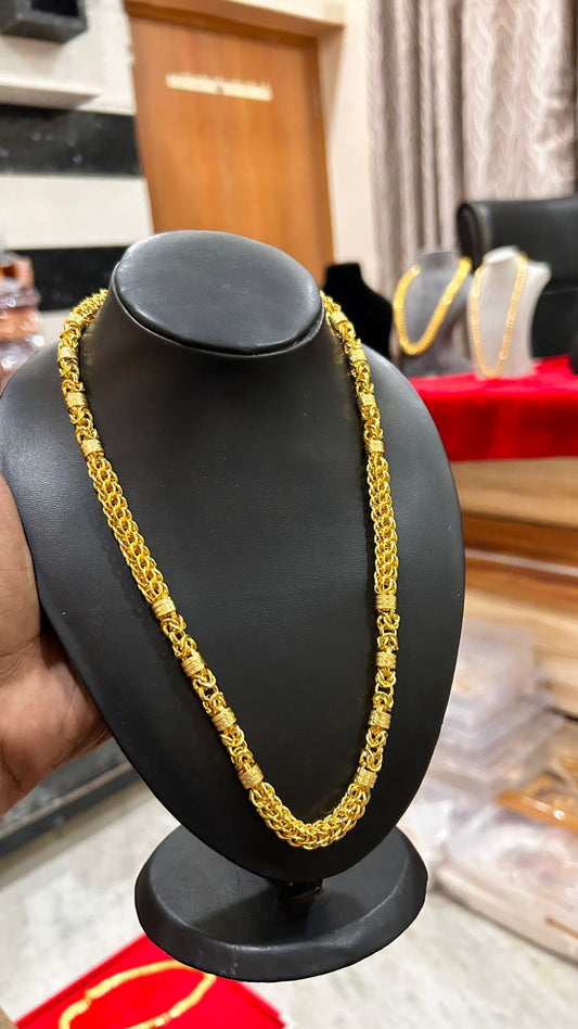 2 Step Holo With Ball Gold Plated Indo Style Chain