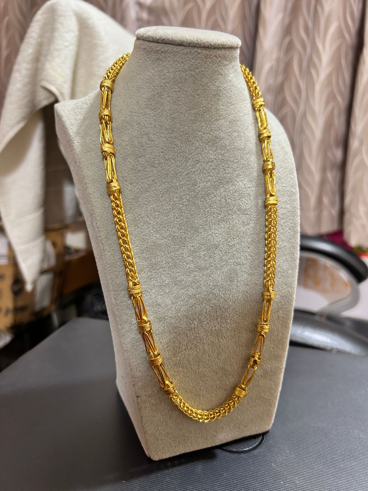 Indo Design 2 Step ( Holo With Long Ball ) Chain For Men's