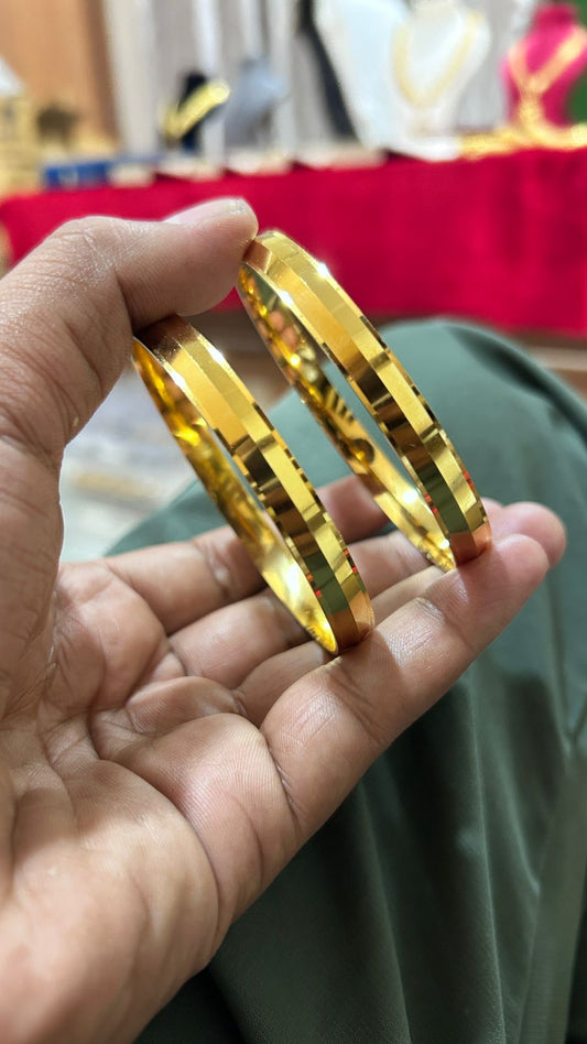 Gold Plated CNC Plain Kada