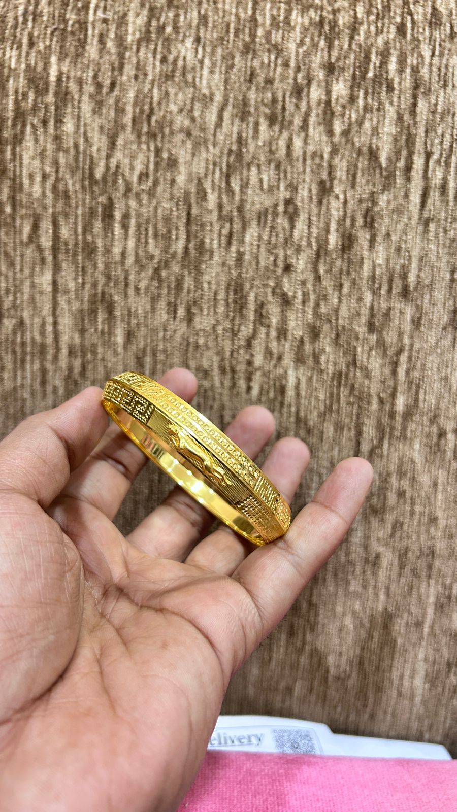 Gold Plated Jagur Desing Kada