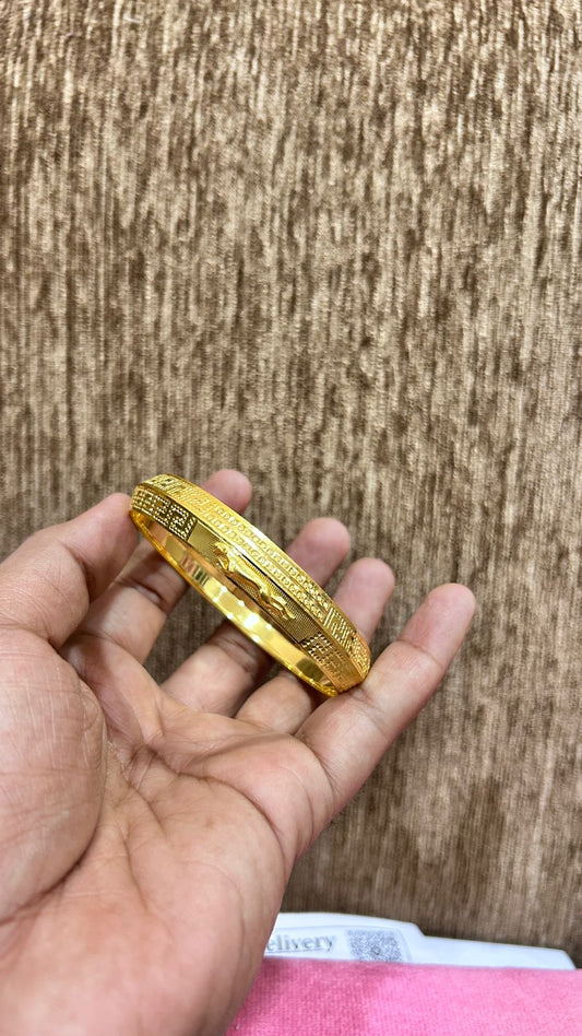 Gold Plated Jagur Desing Kada