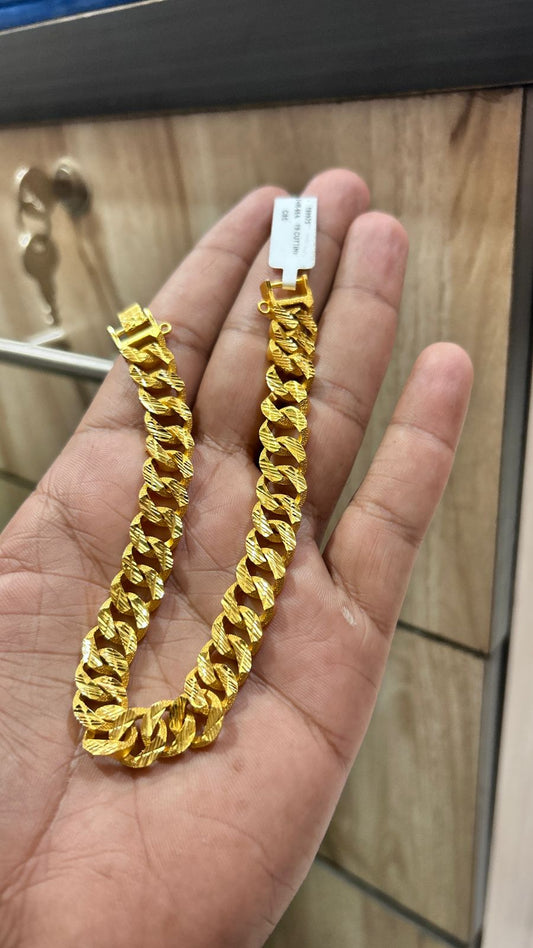 Men’s Cuban Link Bracelet – Premium Gold Plated Stylish Chain