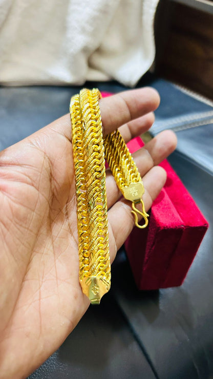 Gold Plated Men’s Atta Bracelet 💛 – Timeless Strength Style