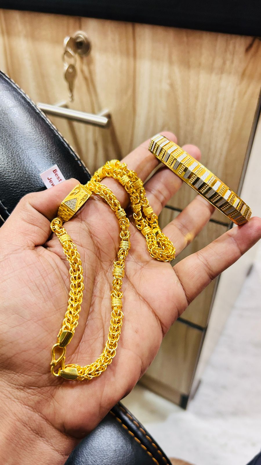 Premium Gold Plated Indo Chain, Kada & Ring Combo Set for Men ✨🔥