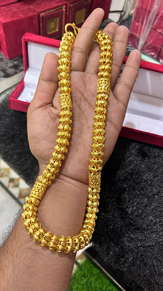Luxury Broad Chain for Men – Heavy Gold Plated Premium Look