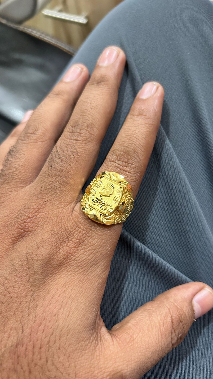 Seth Symbol Gold Plated Men's Ring ( Stylish Look )