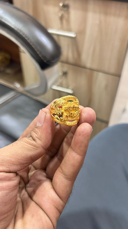 Sanwariya Seth Gold Plated Unique Style Ring for Men ✨