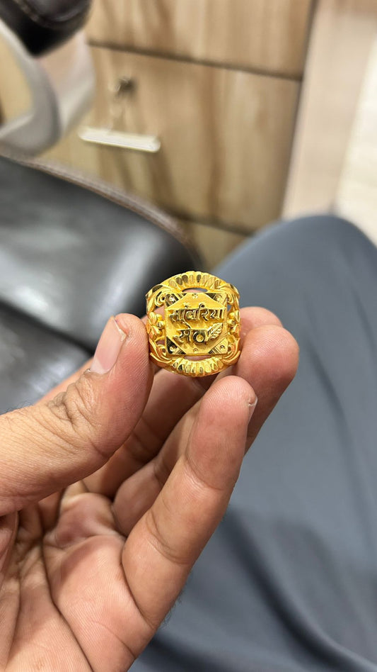 Sanwariya Seth Gold Plated Unique Style Ring for Men ✨