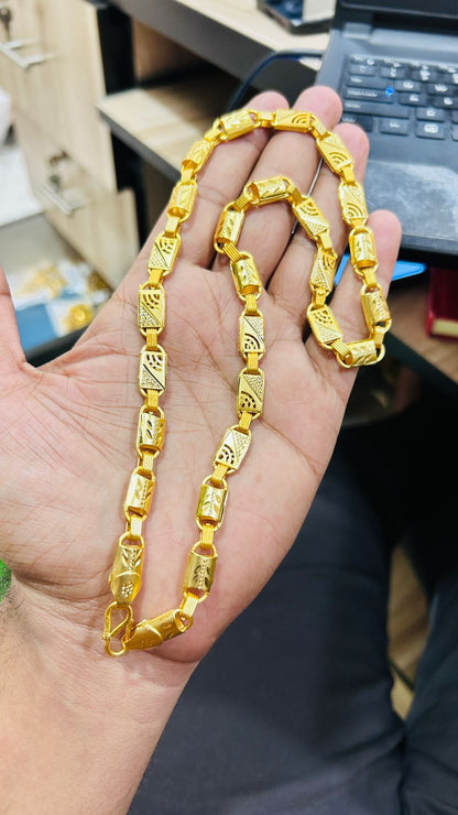 C-Cut WiFi Design Gold Plated Men’s Chain ✨📶 | Premium Finishing