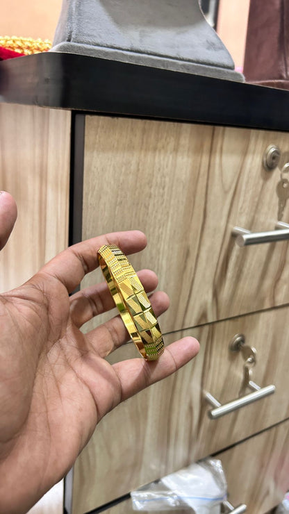 🔥 Royal Singh Gold Plated CNC Kada 👑