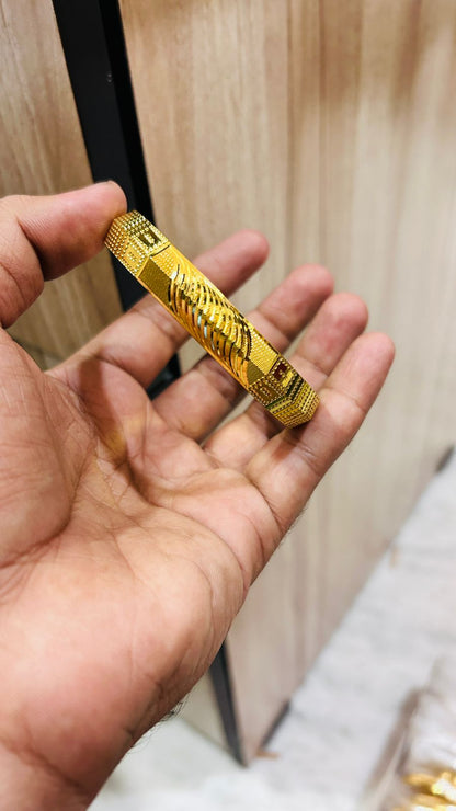 Men’s Gold Plated Premium Designer Punjabi Kada