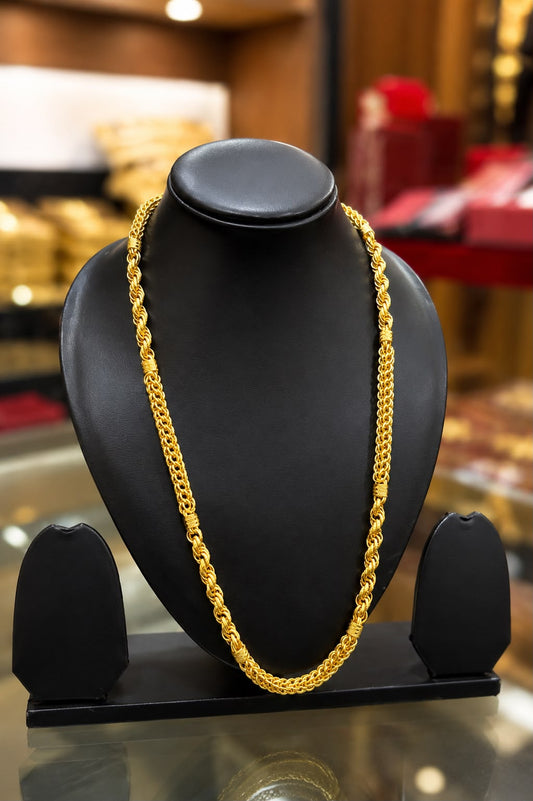 "Gold Plated Indo Chain for Men | Stylish & Durable"