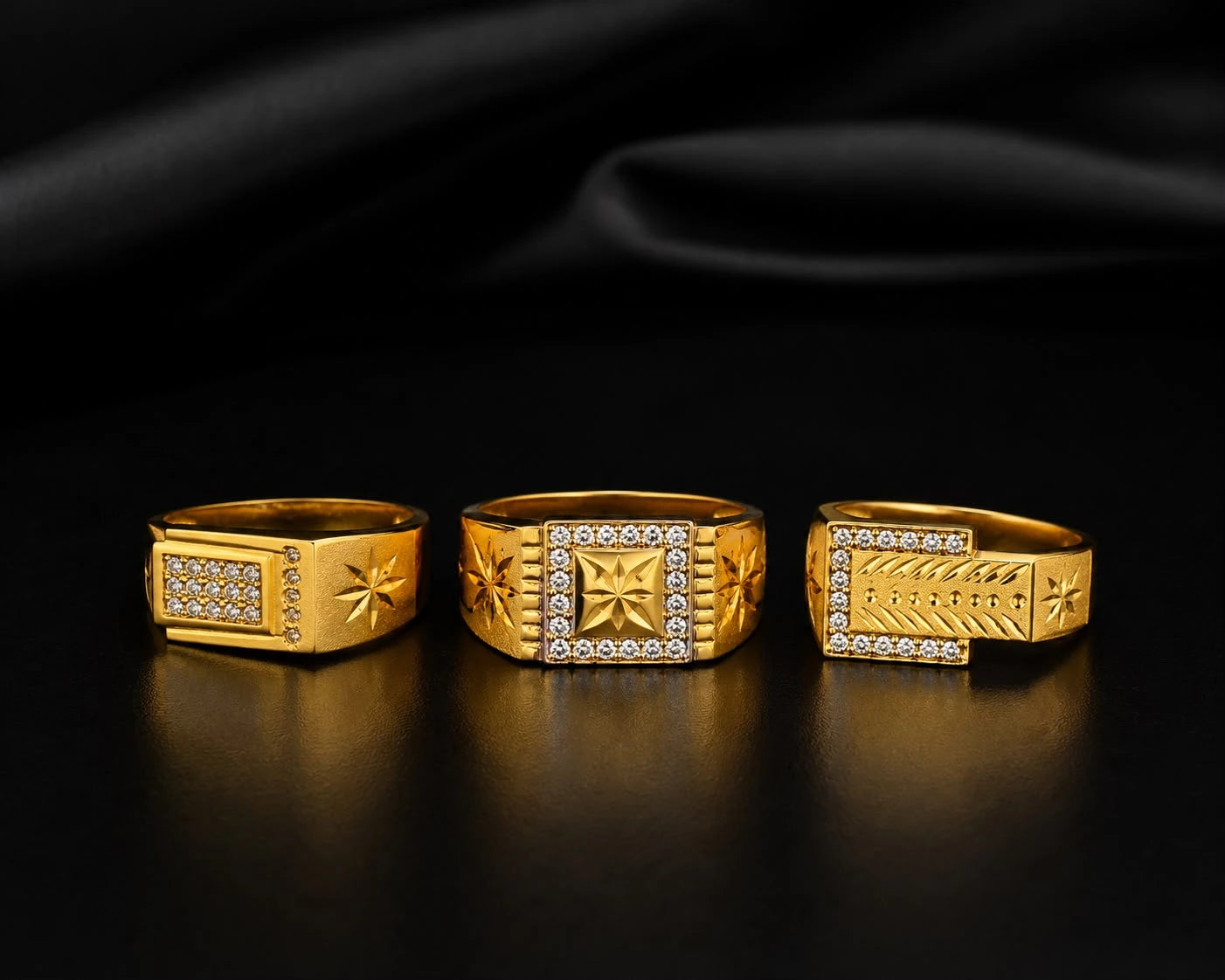 Premium Gold Plated Casting Men’s Ring – Stylish Designer Ring | 1 Gram Jewellery
