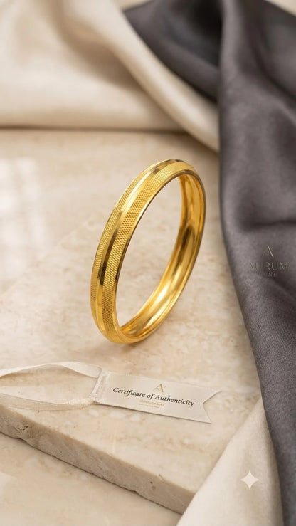 Premium Men's Gold Plated CNC Kada