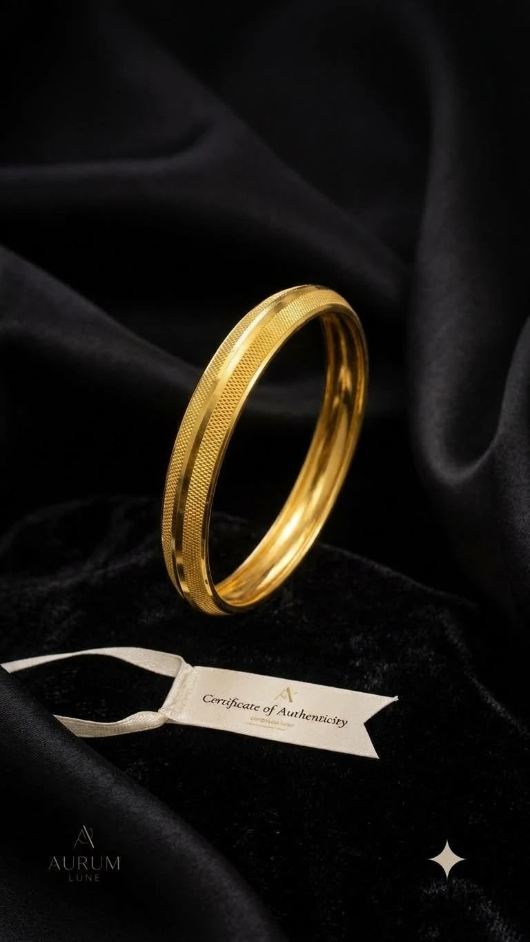 Premium Men's Gold Plated CNC Kada