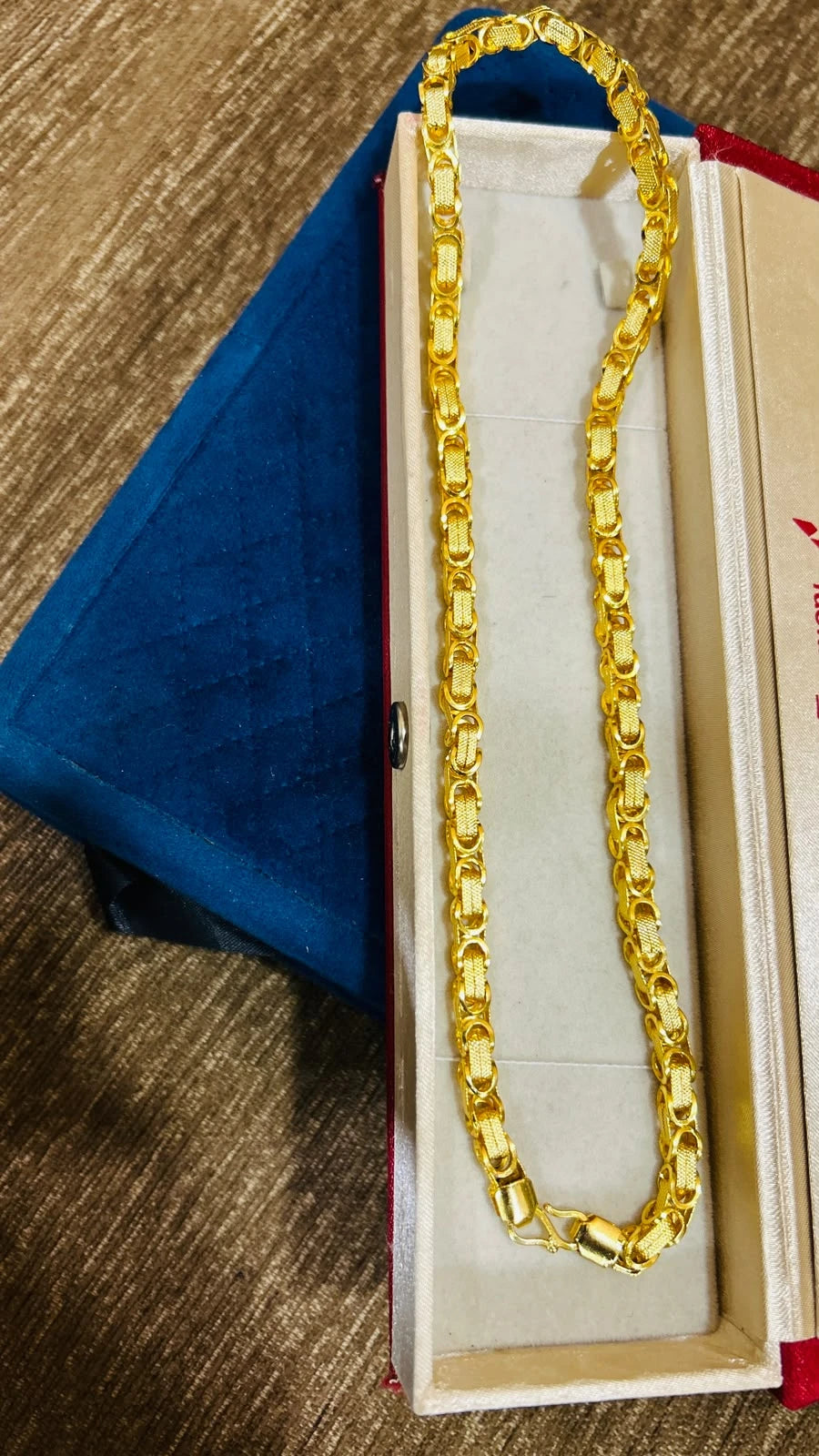 Premium Gold Plated Nagmani Chain For Men's