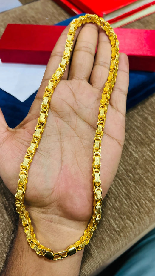 Premium Gold Plated Nagmani Chain For Men's