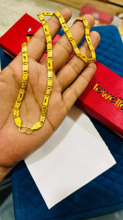 Men’s Gold Plated Nawabi Chain – Royal & Stylish Look 👑