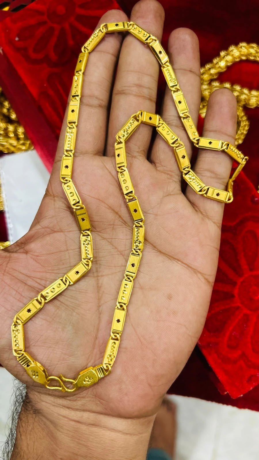 Men’s Gold Plated Nawabi Chain Star Design 👑