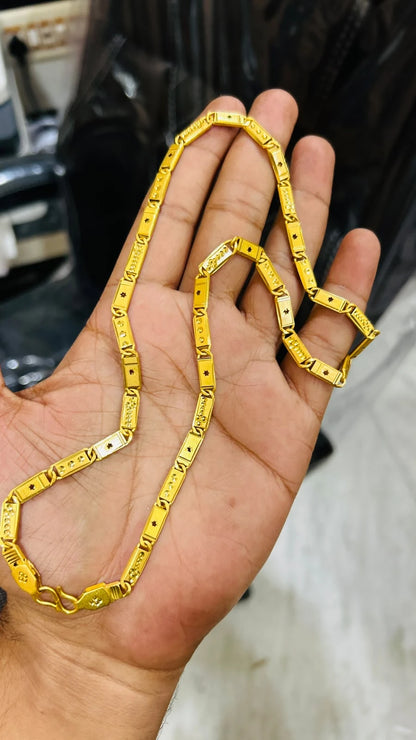 Men’s Gold Plated Nawabi Chain Star Design 👑