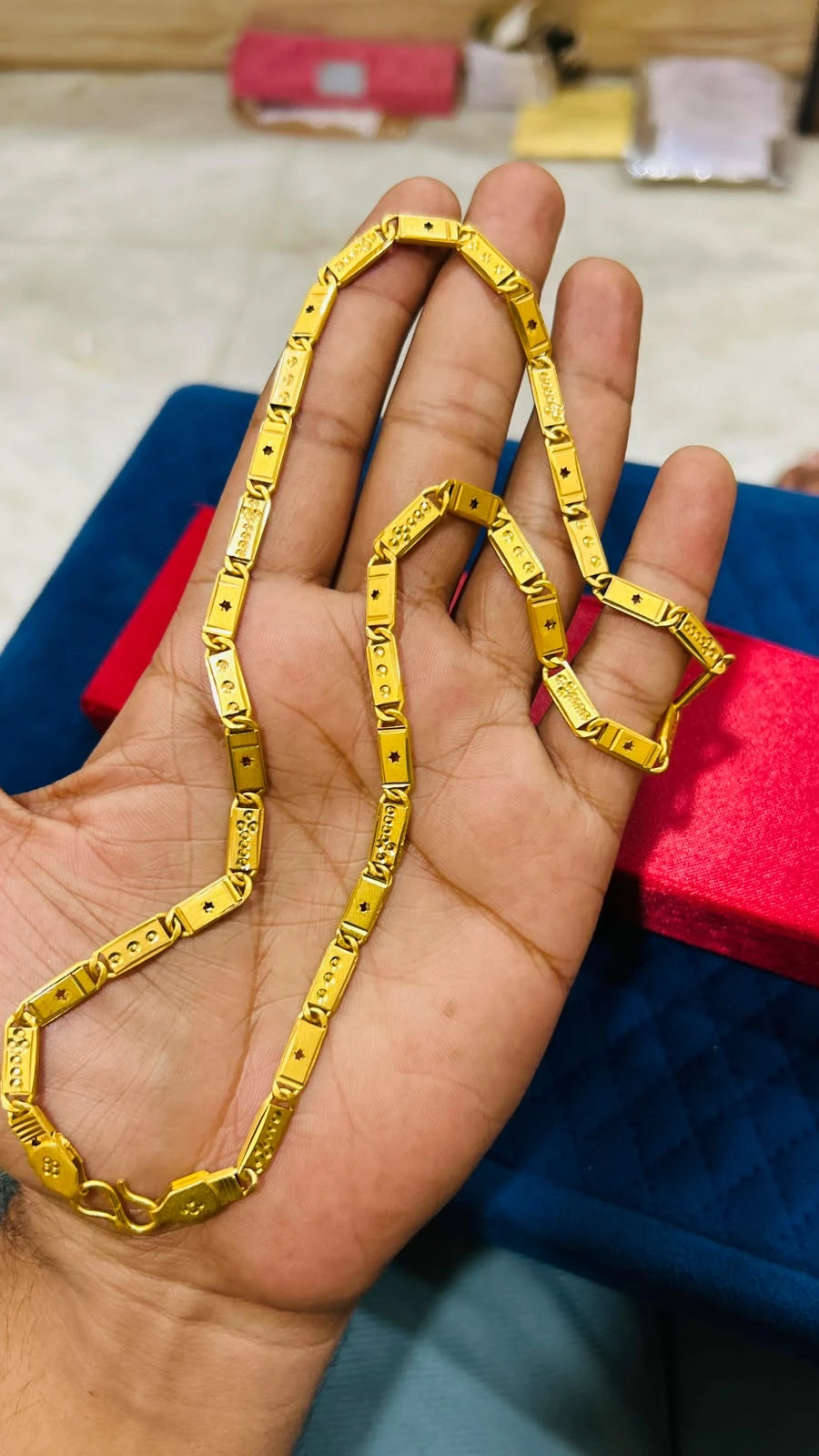 Men’s Gold Plated Nawabi Chain Star Design 👑