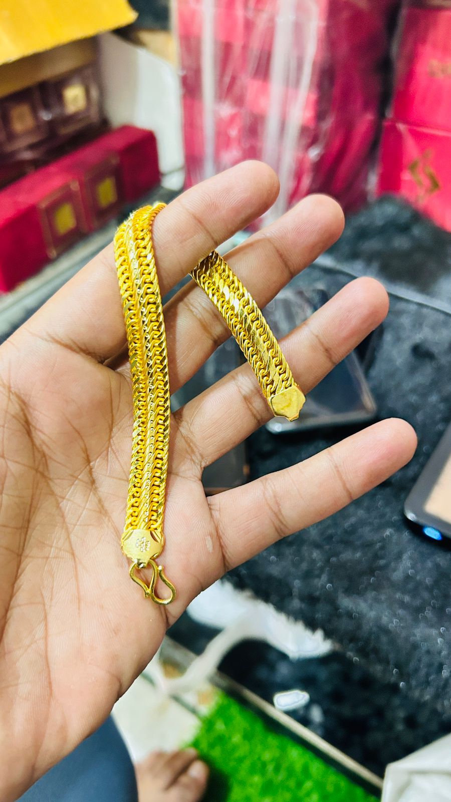 **Gold Plated Atta Bracelet 💛 Bold Elegance. Timeless Power. ✨**