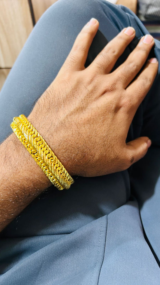 Gold Plated Men’s Atta Bracelet 💛 – Timeless Strength Style