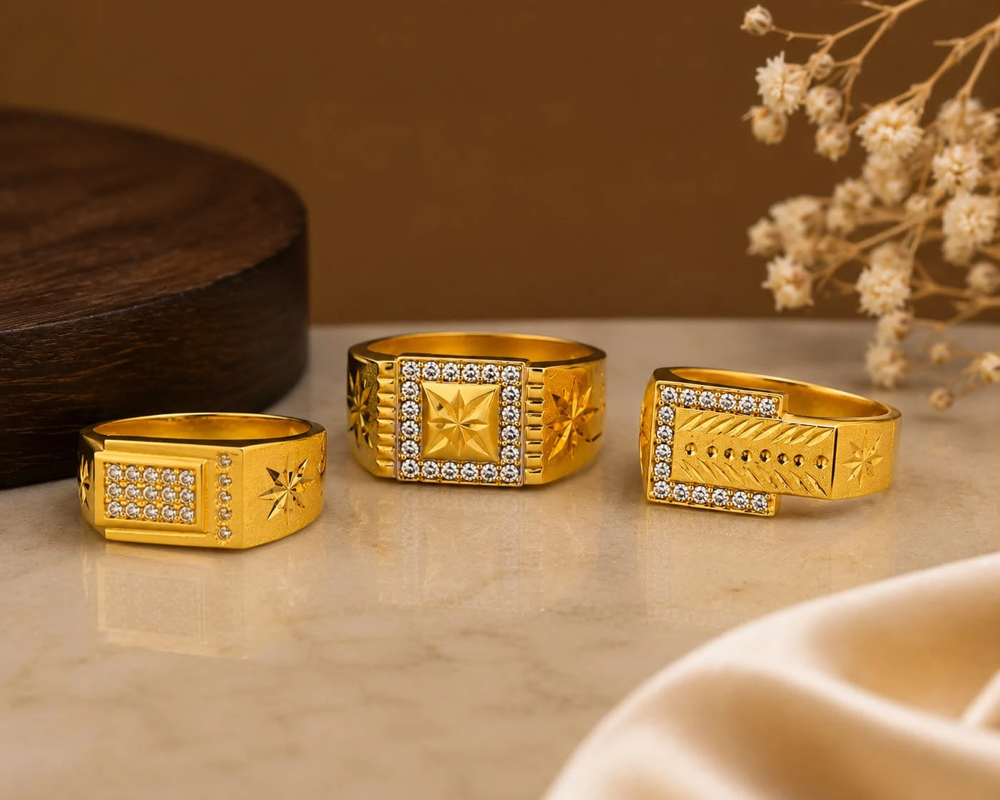 Premium Gold Plated Casting Men’s Ring – Stylish Designer Ring | 1 Gram Jewellery